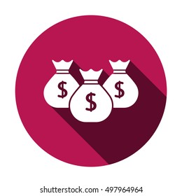 Money    icon,  isolated. Flat  design.