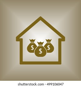 Money   icon,  isolated. Flat  design.