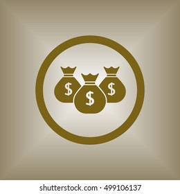 Money   icon,  isolated. Flat  design.