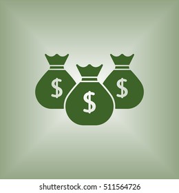 Money    icon,  isolated. Flat  design.