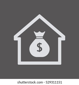 Money   icon,  isolated. Flat  design.  