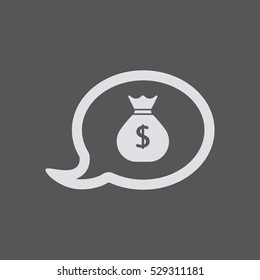 Money   icon,  isolated. Flat  design.  