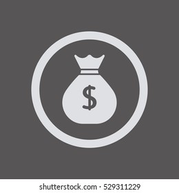 Money   icon,  isolated. Flat  design.  