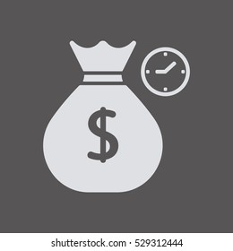 Money  icon,  isolated. Flat  design.