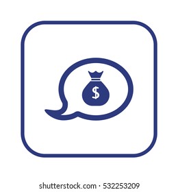 Money   icon,  isolated. Flat  design.  