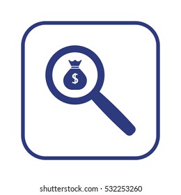 Money   icon,  isolated. Flat  design.  