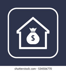 Money   icon,  isolated. Flat  design.  