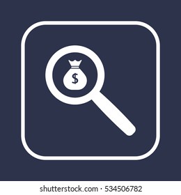 Money   icon,  isolated. Flat  design.  