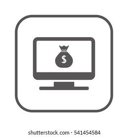 Money   icon,  isolated. Flat  design.  