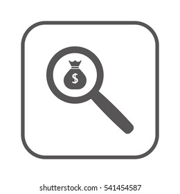 Money   icon,  isolated. Flat  design.  