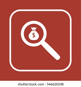 Money   icon,  isolated. Flat  design.  