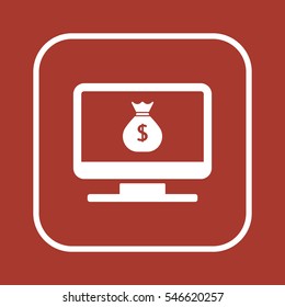 Money   icon,  isolated. Flat  design.  