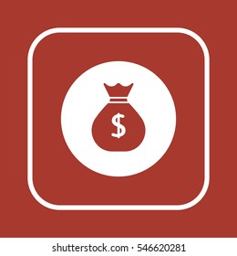 Money   icon,  isolated. Flat  design.  