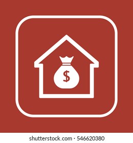 Money   icon,  isolated. Flat  design.  