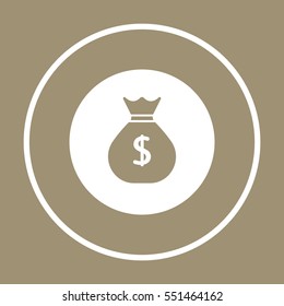Money   icon,  isolated. Flat  design.  