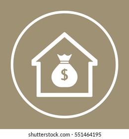 Money   icon,  isolated. Flat  design.  