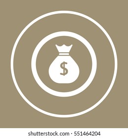 Money   icon,  isolated. Flat  design.  