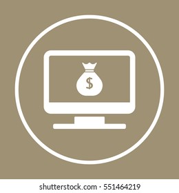 Money   icon,  isolated. Flat  design.  