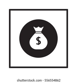 Money   icon,  isolated. Flat  design.  