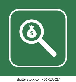 Money   icon,  isolated. Flat  design.  
