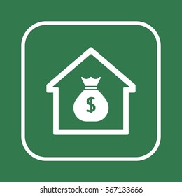 Money   icon,  isolated. Flat  design.  