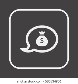 Money   icon,  isolated. Flat  design.  