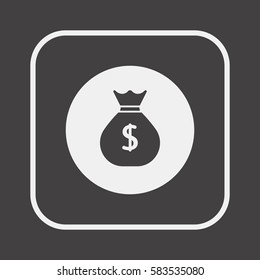 Money   icon,  isolated. Flat  design.  