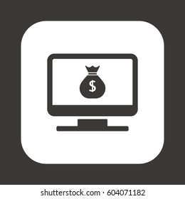 Money   icon,  isolated. Flat  design.  
