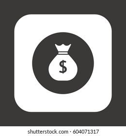 Money   icon,  isolated. Flat  design.  