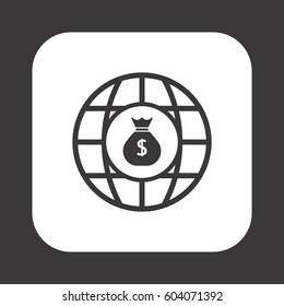 Money   icon,  isolated. Flat  design.  