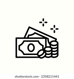 money icon, isolated icon in light background, perfect for website, blog, logo, graphic design, social media, UI, mobile app