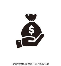 Money icon isolated on white background