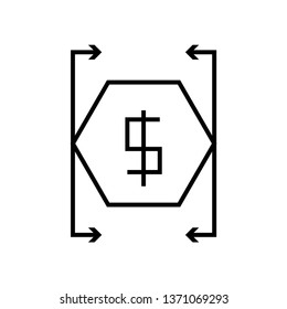 money icon isolated on white background, vector illustration
