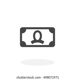 Money icon isolated on white background. Money vector logo. Flat design style. Modern vector pictogram for web graphics - stock vector