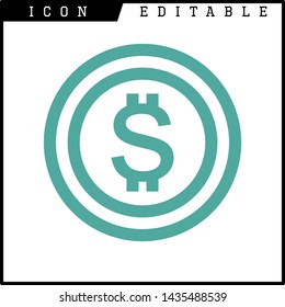 money icon isolated sign symbol vector illustration - vector