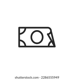 Icono de dinero, icono de signo de dinero aislado, ilustración vectorial