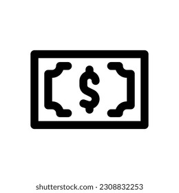 vector de estilo de línea de icono de dinero