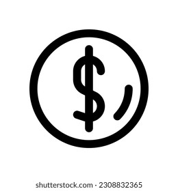 money icon line style vector