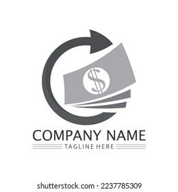 money icon and logo design vector illustration