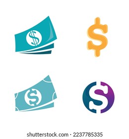 money icon and logo design vector illustration