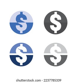 money icon and logo design vector illustration