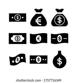 money  icon or logo isolated sign symbol vector illustration - Collection of high quality black style vector icons
