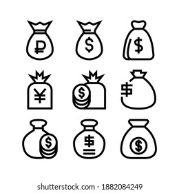 money icon or logo isolated sign symbol vector illustration - Collection of high quality black style vector icons
