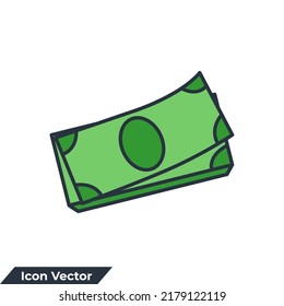 money icon logo vector illustration. money cash symbol template for graphic and web design collection