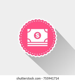 money icon with long shadow