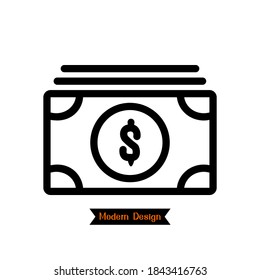 money icon with modern design. vector illustration