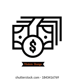 money icon with modern design. vector illustration