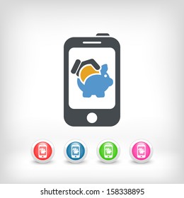Money icon on touch device