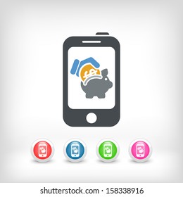 Money icon on touch device