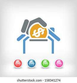 Money icon on touch device